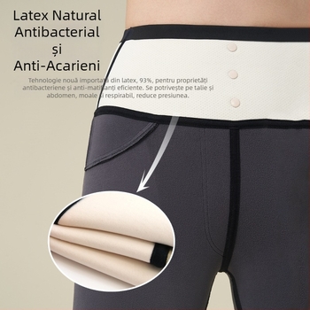 Colanți damă din nailon cu spandex, lungime gleznă, căptuți cu fleece pentru căldură, elasticitate ridicată