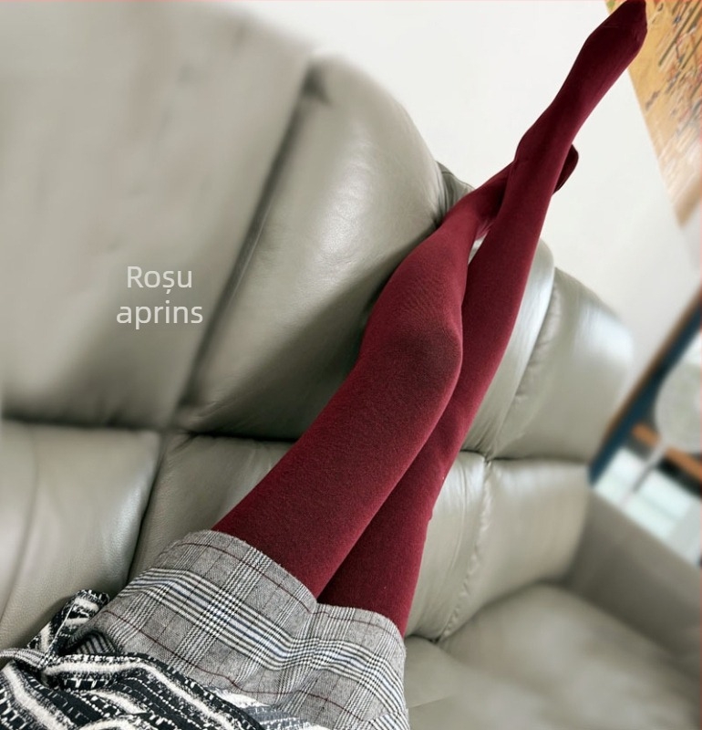 Șosete tricotate pentru femei și colanți dreapți – țesătură amestecată, respirabilă, păstrează căldura, grosime medie, înălțimea tubului: salopetă