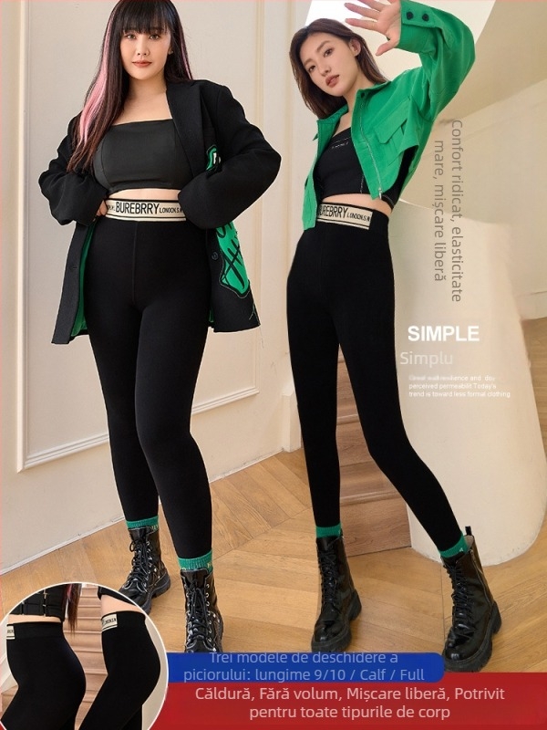 Pantaloni de iarnă pentru femei din nylon și spandex, căptușiți cu fleece, stil salopetă, elasticitate ridicată