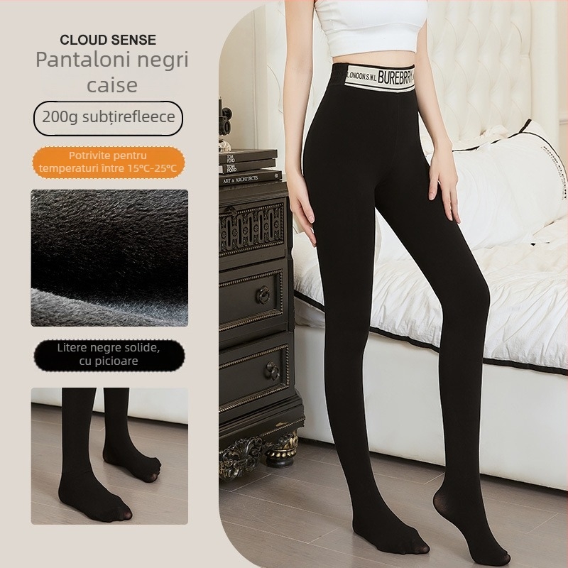 Pantaloni de iarnă pentru femei din nylon și spandex, căptușiți cu fleece, stil salopetă, elasticitate ridicată