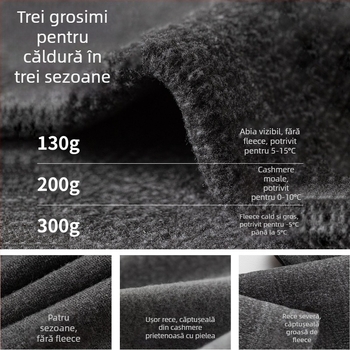Colanți damă din bumbac cu căptușeală fleece, gri groși pentru toamnă și iarnă, versatili cu micro-cashmere, cu picioare
