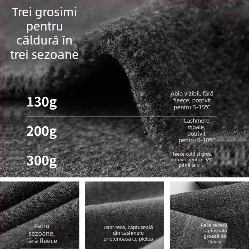 Colanți damă din bumbac cu căptușeală fleece, gri groși pentru toamnă și iarnă, versatili cu micro-cashmere, cu picioare