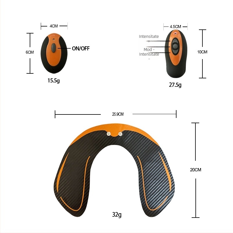 Dispozitiv EMS pentru antrenarea șoldului, reîncărcabil, USB, model VNM-132, greutate 80–150 g