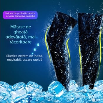 Manșete pentru picioare pentru ciclism, protecție solară, respirabile, rezistente la vânt (ice silk nylon, unisex)