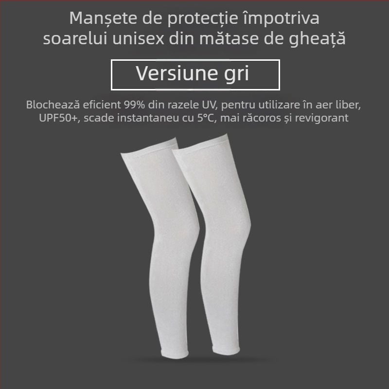 Manșete pentru picioare pentru ciclism, protecție solară, respirabile, rezistente la vânt (ice silk nylon, unisex)
