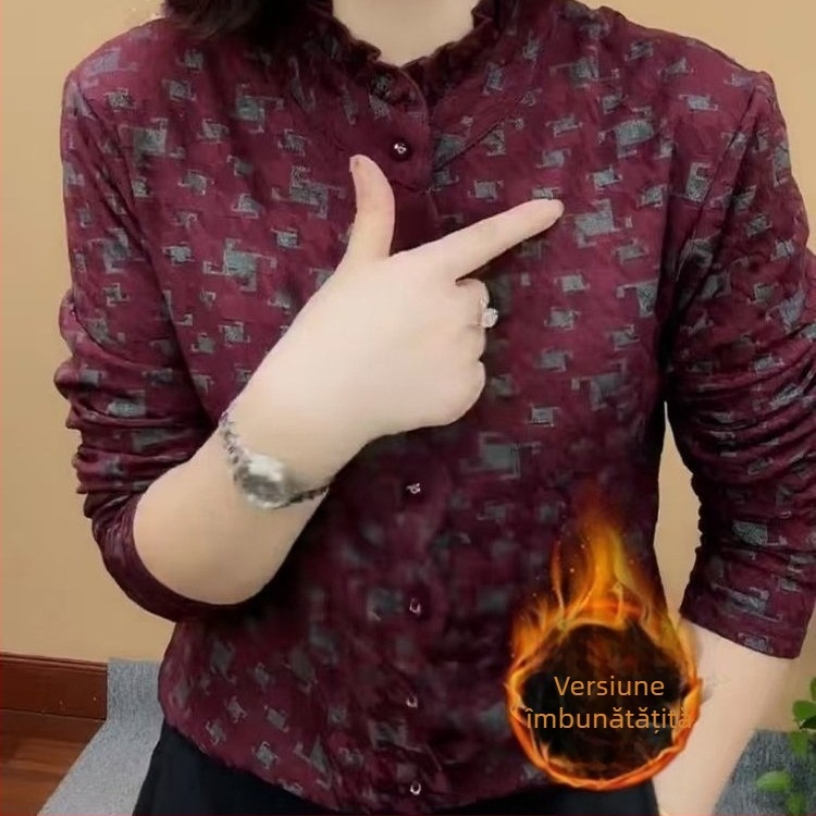 Tricou damă cu mânecă lungă, croială lejeră, guler rotund, poliester 90-95%, iarna 2024, stil urban