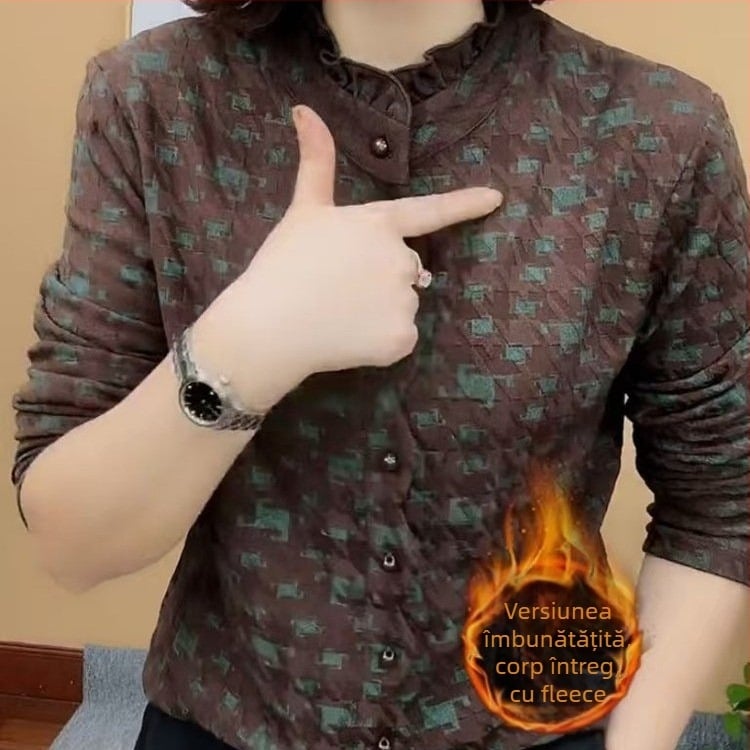 Tricou damă cu mânecă lungă, croială lejeră, guler rotund, poliester 90-95%, iarna 2024, stil urban