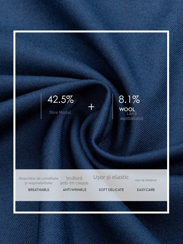 Cămașă bărbătească din modal, cu căptușeală de fleece, croială slim, guler pătrat, mâneci lungi