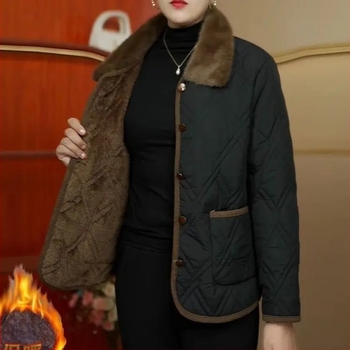 Topuri și paltoane de toamnă-iarna pentru femei, versatile și la modă, calde, palton din bumbac cu căldură, mărime mare