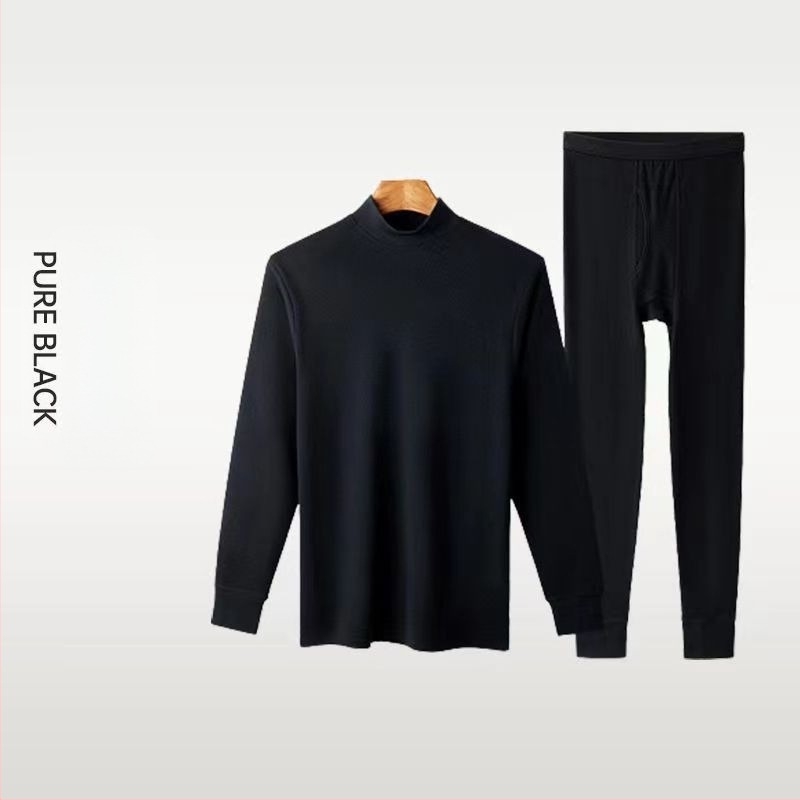 Set termic pentru bărbați din bumbac: material elastic de bumbac; material principal: bumbac; conținut de bumbac 90%; greutate a țesăturii 181–200 g/m²; izolație termică puternică