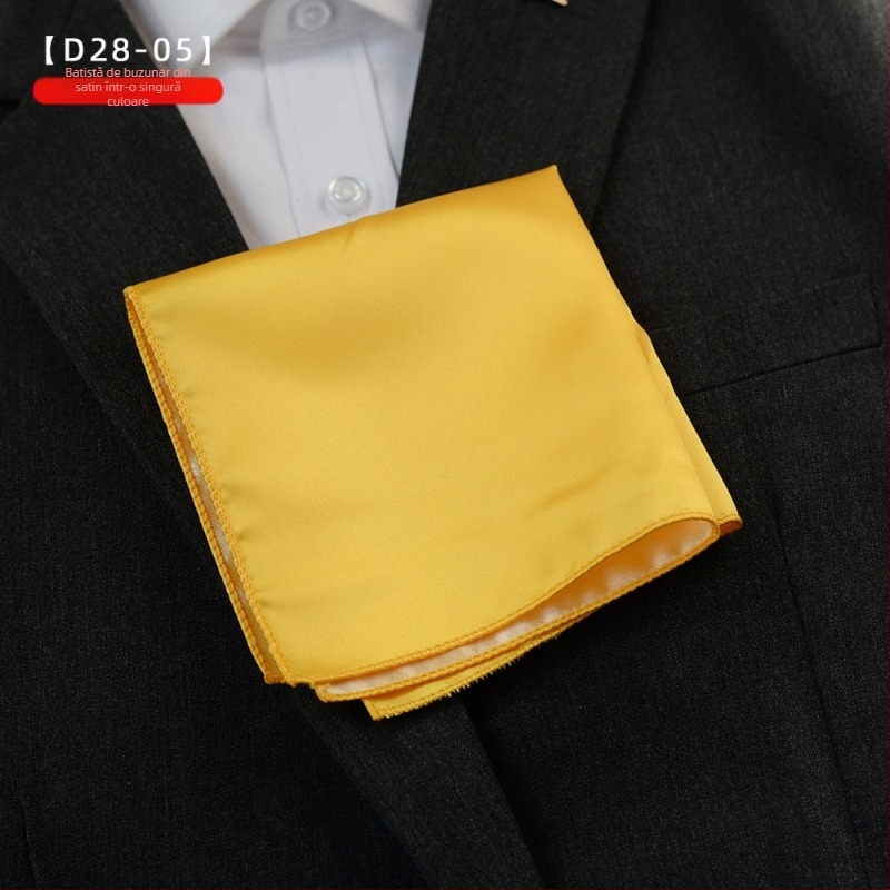 Batistă de buzunar monocromă, fir poliester, jacquard, stil lux ușor, căptușeală poliester