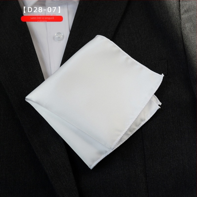 Batistă de buzunar monocromă, fir poliester, jacquard, stil lux ușor, căptușeală poliester