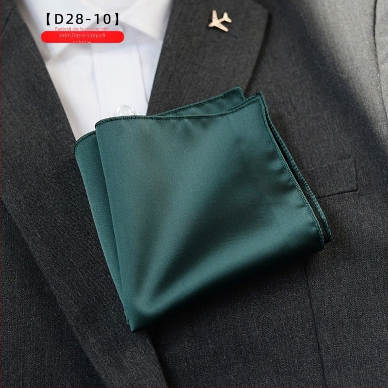 Batistă de buzunar monocromă, fir poliester, jacquard, stil lux ușor, căptușeală poliester