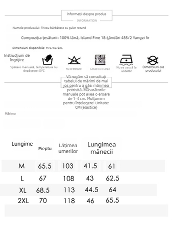Pulover din lână 100% fină, guler rotund, mâneci lungi, finisaj mercerizat, ușor, culoare solidă, toamnă 2025