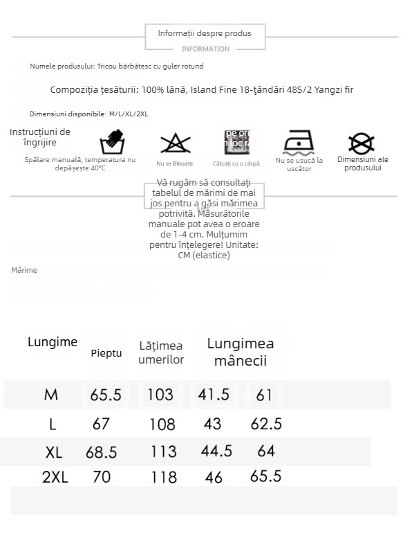 Pulover din lână 100% fină, guler rotund, mâneci lungi, finisaj mercerizat, ușor, culoare solidă, toamnă 2025