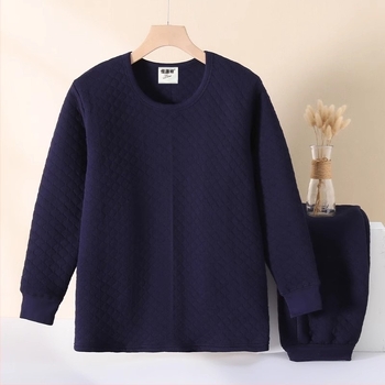 Set de lenjerie termică pentru bărbați, trei straturi, exterior din blană de iePURE (100%), căptușeală din bumbac, 260 g/m², menține căldura