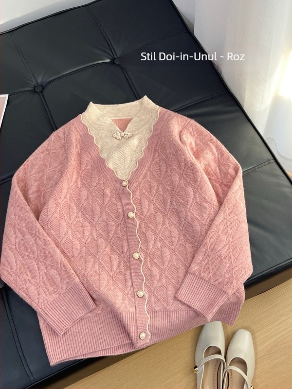 Pulover feminin în stil chinezesc, din catifea, aspect de două piese fals, guler cheongsam, imprimeu cu plante și flori; material: fibră acrilică, conținut principal <=30%; spandex <=30%.