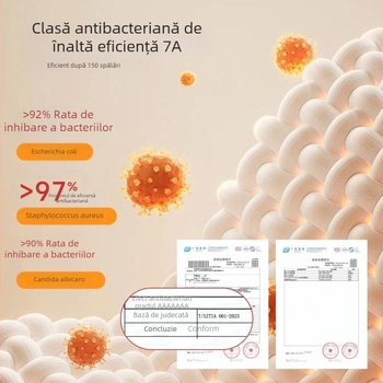 Pulover din 95% bumbac, antibacterian, textură periată, țesătură groasă, guler mediu, top de toamnă