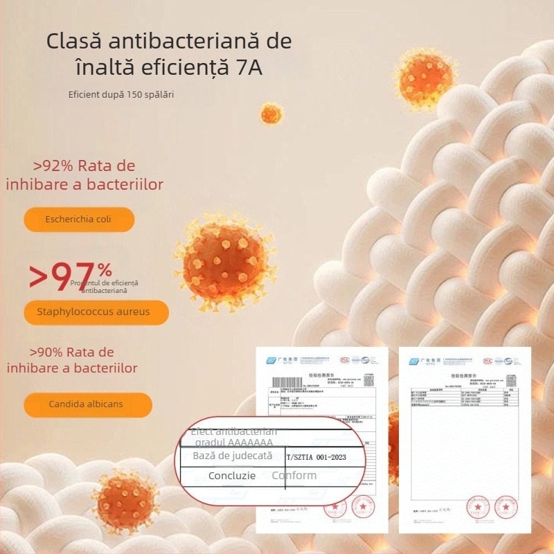 Pulover din 95% bumbac, antibacterian, textură periată, țesătură groasă, guler mediu, top de toamnă