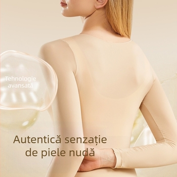 Set de lenjerie termică - Ultra-subțire, Cald, Antistatice, Nailon cu îngrijire a pielii prin acid hialuronic, croială strânsă