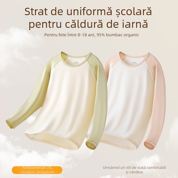 Top termic de toamnă pentru fete – 95% bumbac, un singur strat, 181–200 g/m², pentru 7–18 ani