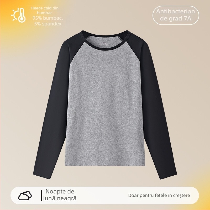 Top termic de toamnă pentru fete – 95% bumbac, un singur strat, 181–200 g/m², pentru 7–18 ani