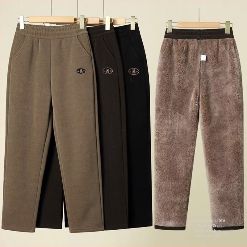 Pantaloni corduroy cu căptușeală pentru iarnă, pentru femei în vârstă, stil haarem.