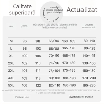 Pantaloni casual din bumbac pentru bărbați, croială lejeră, talie înaltă, respirabili și absorbanti de umezeală