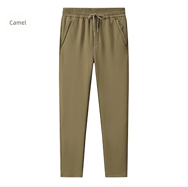 Pantaloni sport casual - Nylon-Spandex 88/12, căptușeală fleece, elasticitate ridicată, talie medie, croială largă