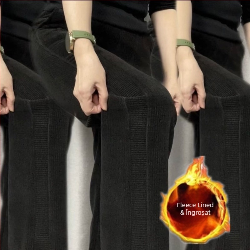 Pantaloni harém din lână, grosime standard, lansare primăvară 2024, pantaloni casual pentru femei