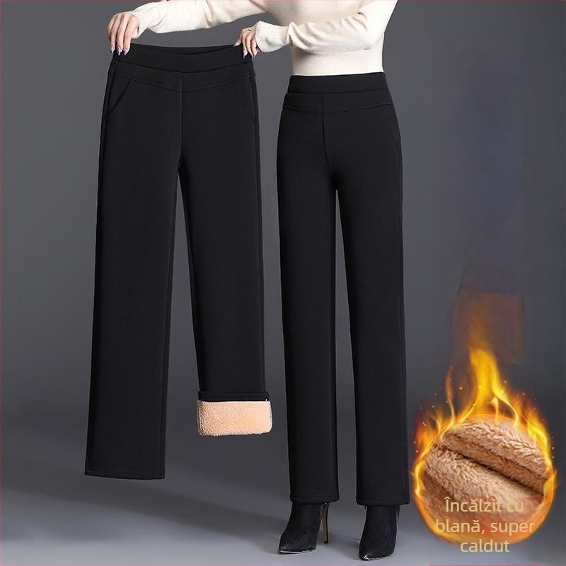 Pantaloni din lână pentru femei, drepti (Primăvara 2024)