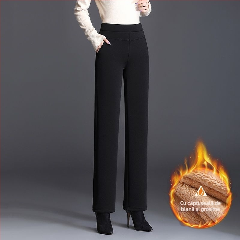 Pantaloni din lână pentru femei, drepti (Primăvara 2024)