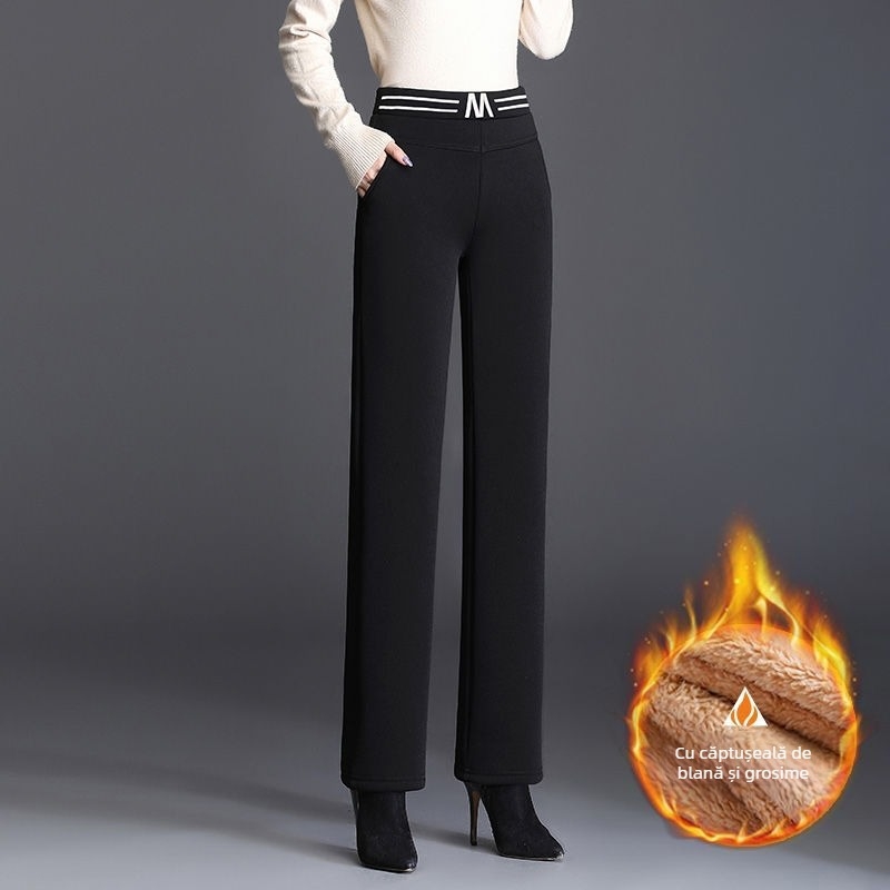 Pantaloni din lână pentru femei, drepti (Primăvara 2024)