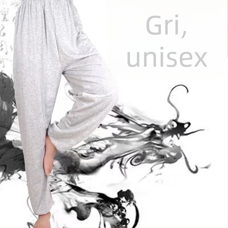 Pantaloni lantern, croială lejeră, talie medie, țesătură modal, imprimeu abstract, croi drept