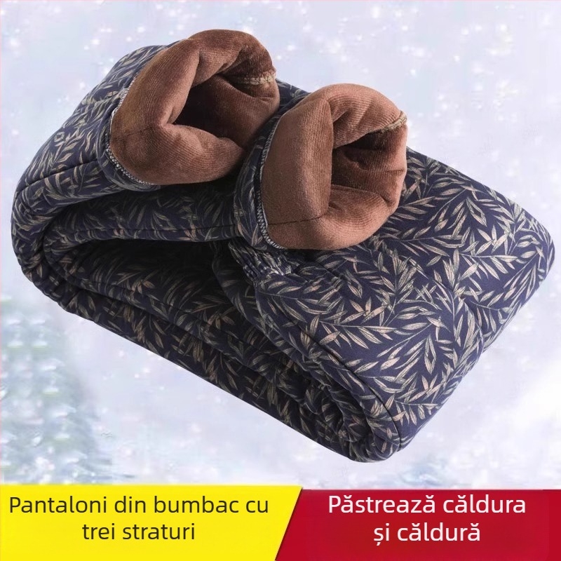 Pantaloni femei cu croială lejeră, poliester gros pentru iarnă, sezonul 2025, >95% poliester, grosime: mare