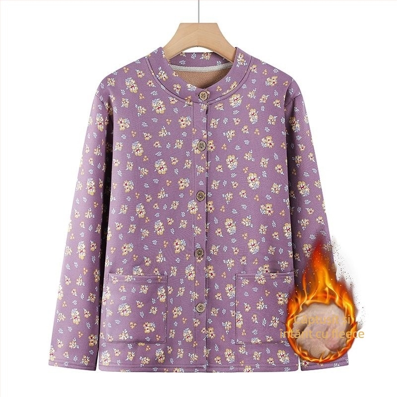 Set cardigan și pantaloni largi cu talie înaltă – Derong poliester cu căptușeală fleece; țesătură extra groasă 351–400 g/m²; căptușire 91–95%; toamnă/iarnă