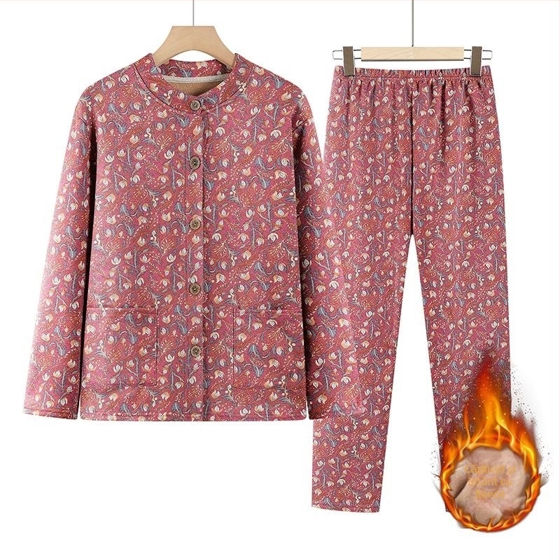 Set cardigan și pantaloni largi cu talie înaltă – Derong poliester cu căptușeală fleece; țesătură extra groasă 351–400 g/m²; căptușire 91–95%; toamnă/iarnă