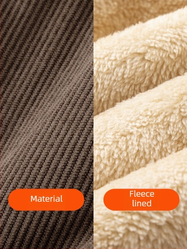 Pantaloni de iarnă pentru femei, croială lejeră din poliester, groși și calzi cu broderie, stil casual/basic, iarnă 2025