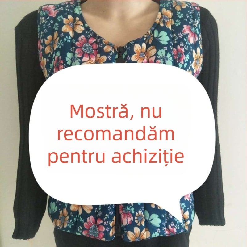 Vestă pentru femei - decolteu în V, viscoză 90-95%, lână de oaie, lungime 50-65 cm