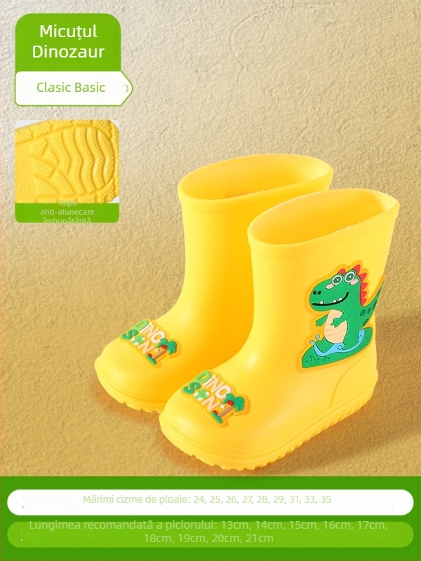 Ghete de ploaie pentru copii, pentru băieți, impermeabile, antiderapante, cu guler elastic, 1–9 ani.