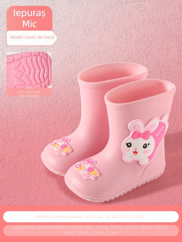 Ghete de ploaie pentru copii, pentru băieți, impermeabile, antiderapante, cu guler elastic, 1–9 ani.