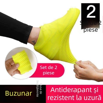 Capace din silicon pentru încălțăminte și cizme de ploaie, pentru adulți și copii, exterior, impermeabile, anti-murdărire, decontaminare