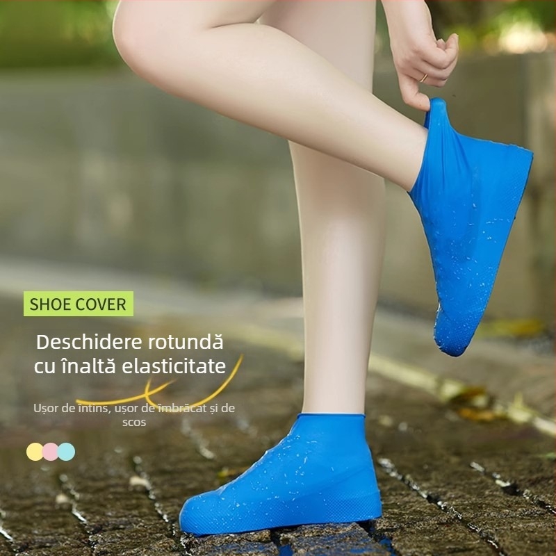 Acoperitoare impermeabile pentru pantofi din latex (Material: Latex; De unică folosință: Da; Logo imprimat: Da; Stil: Minimalist)