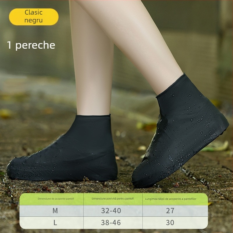 Acoperitoare impermeabile pentru pantofi din latex (Material: Latex; De unică folosință: Da; Logo imprimat: Da; Stil: Minimalist)