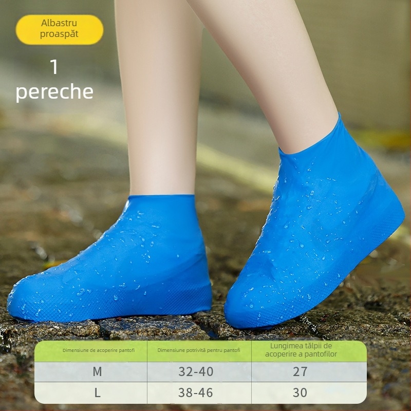 Acoperitoare impermeabile pentru pantofi din latex (Material: Latex; De unică folosință: Da; Logo imprimat: Da; Stil: Minimalist)