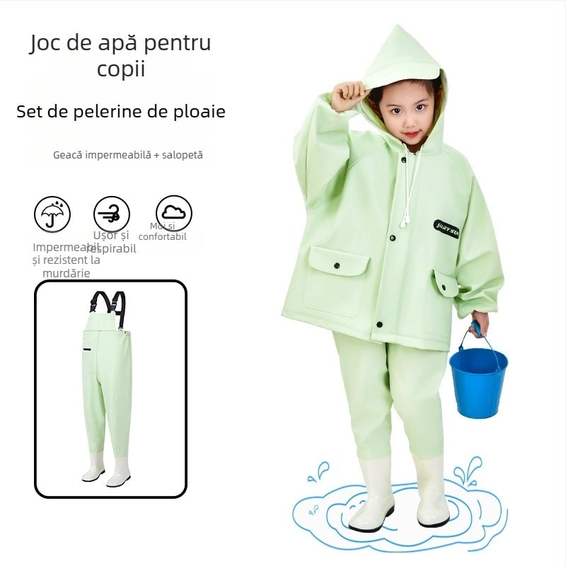 Costum impermeabil pentru copii pentru joacă în apă – uscare rapidă, respirabil, rezistent la vânt, durabil