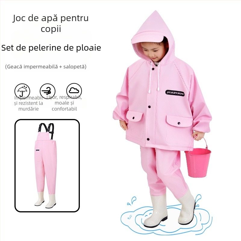 Costum impermeabil pentru copii pentru joacă în apă – uscare rapidă, respirabil, rezistent la vânt, durabil