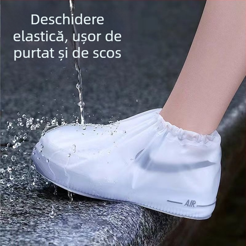 Huse de ploaie pentru pantofi din PVC, de unică folosință, îngroșate, pentru bărbați, femei, adulți și copii — utilizare în interior și exterior, portabile