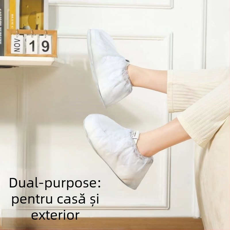 Huse de ploaie pentru pantofi din PVC, de unică folosință, îngroșate, pentru bărbați, femei, adulți și copii — utilizare în interior și exterior, portabile