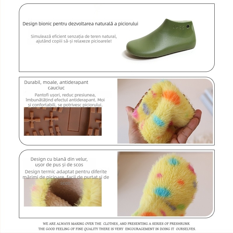 Ghete de gleznă din piele intoarsă pentru copii, unisex, stil drăguț, 1-6 ani